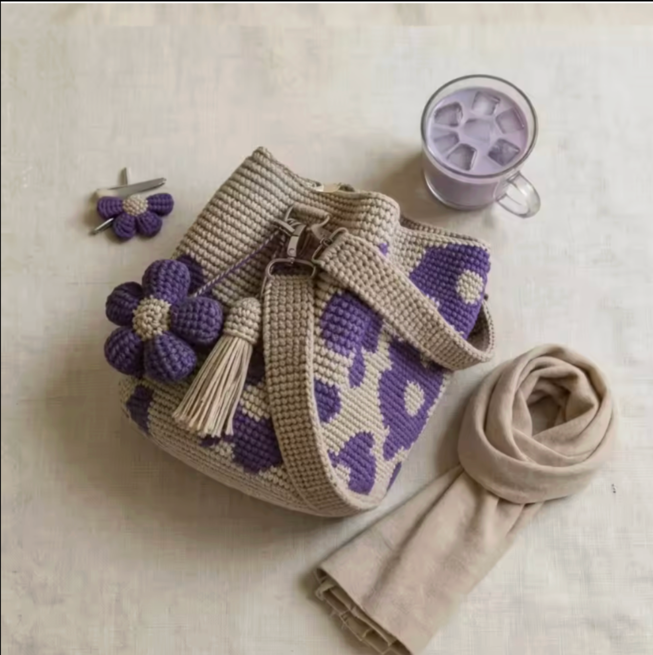 Crochet Flower Bag